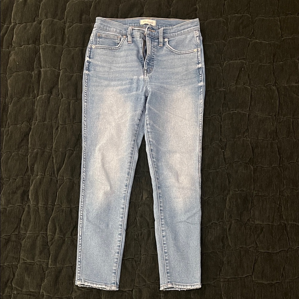Madewell 10” High Rise Skinny Crop Jeans in Horne Wash (Light Blue)